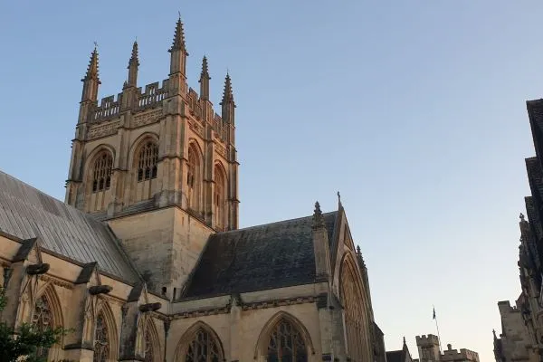 The exterior of Merton College chapel, Oxford